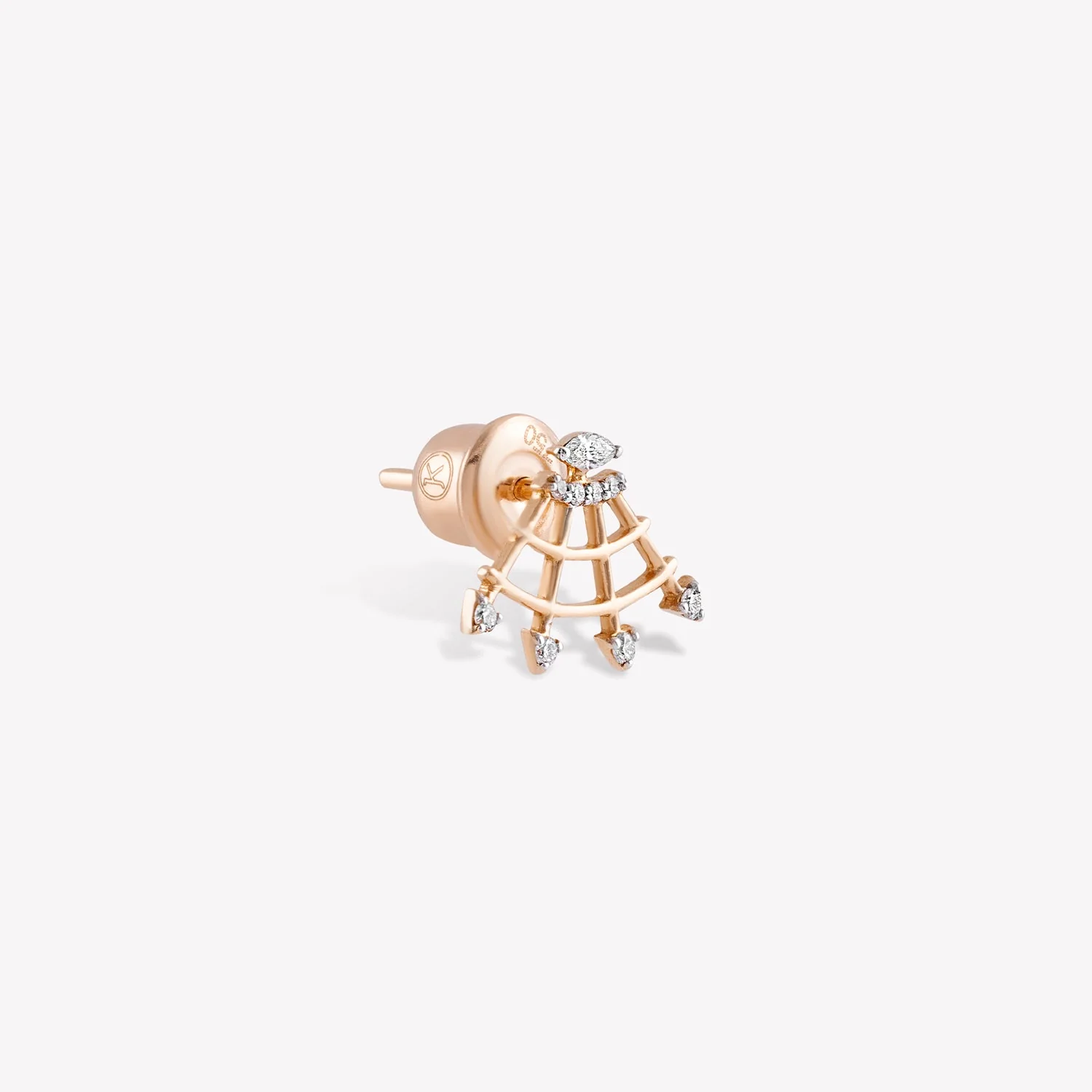 Diamond Rail Stud Earring - Image 3