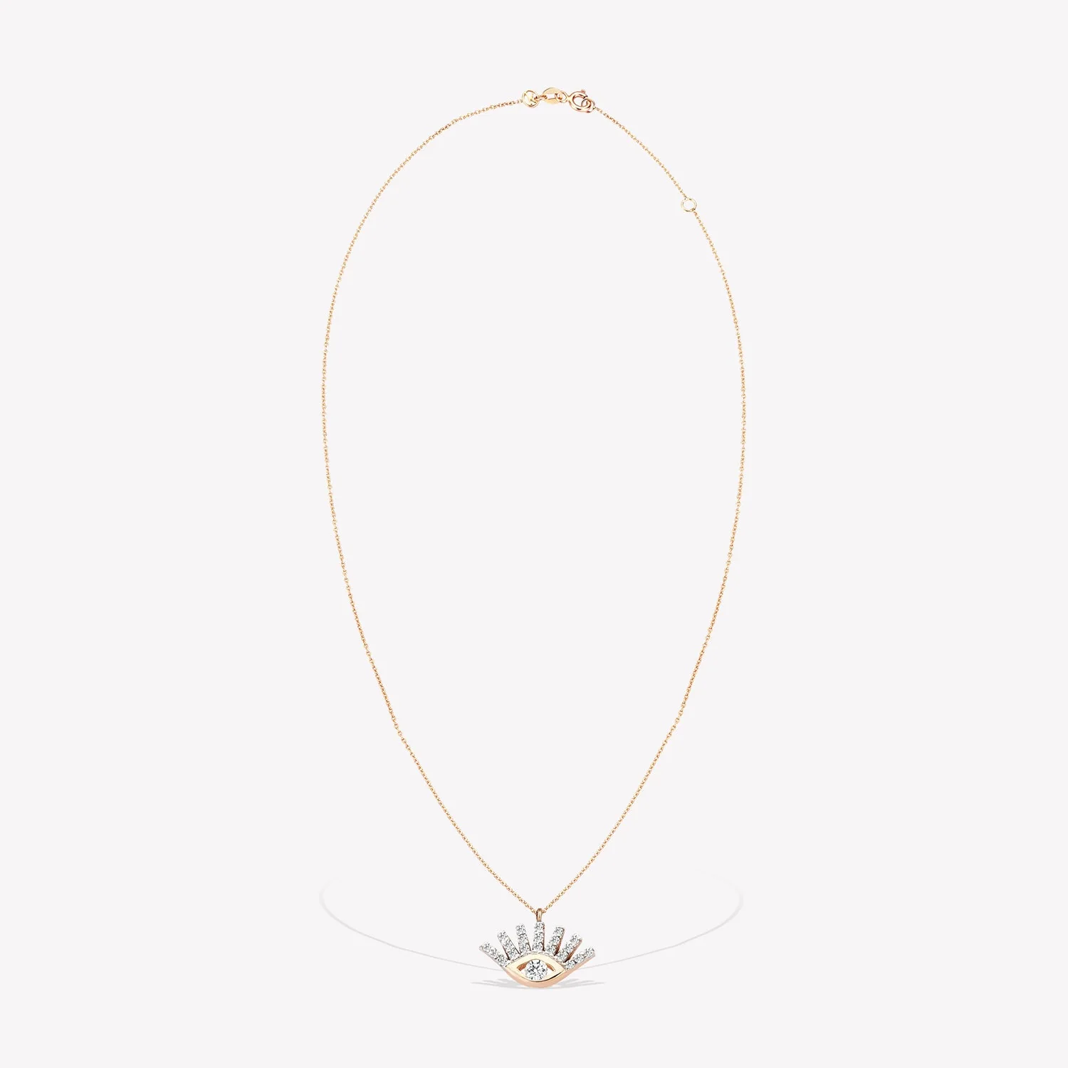 Shimmery Evil Eye Mini Chain Necklace - Image 5