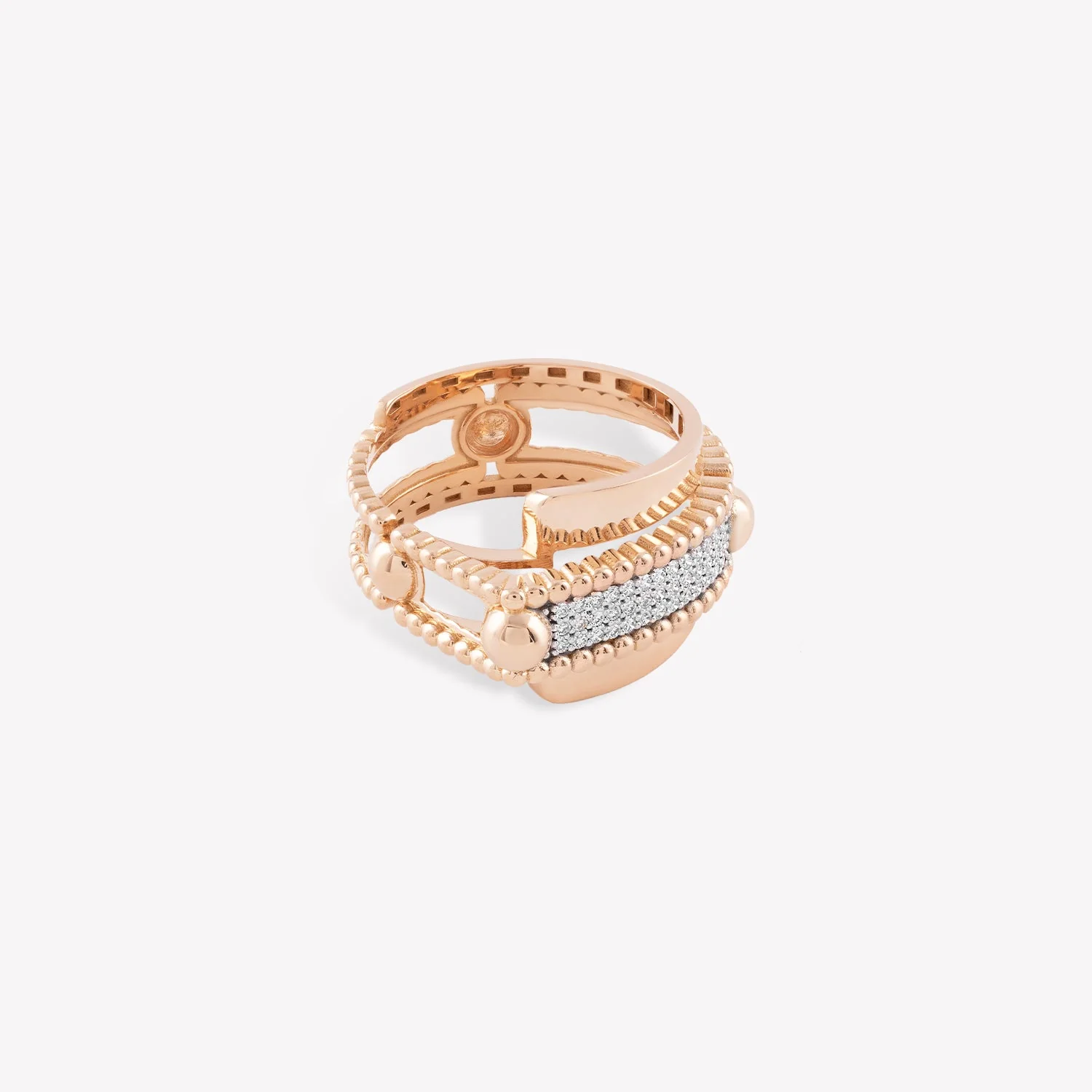 Trio Beads Arc Ring - Image 4